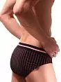 Мужские черные трусы в розовую полоску с широкой резинкой HOM Smart Stripes 02177cK9